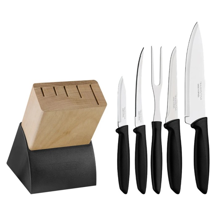 Conjunto de Facas 6 Peças em Aço Inox Plenus Tramontina - Preto Conjunto de Facas 6 Peças em Aço Inox Plenus Tramontina - Preto