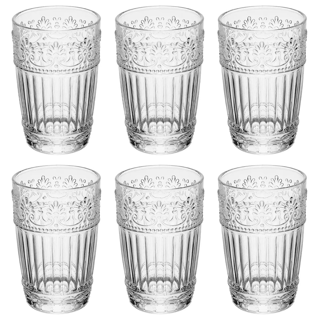 Conjunto de Copos de Vidro 350ml 6 Copos Mauve Wolff