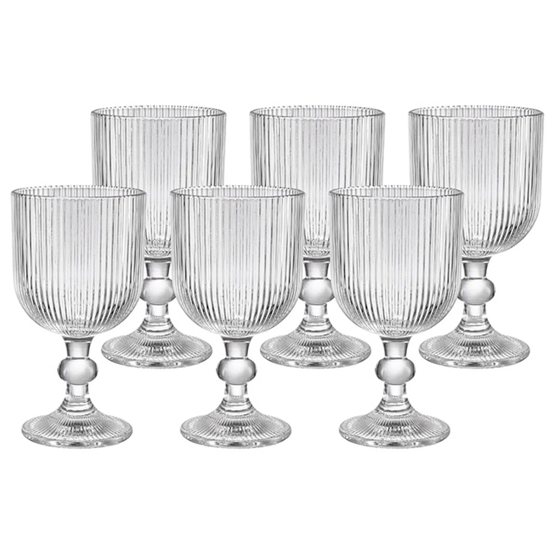 Conjunto de Taças de Água e Vinho 6 Peças de Vidro Hauskraft Graffiato