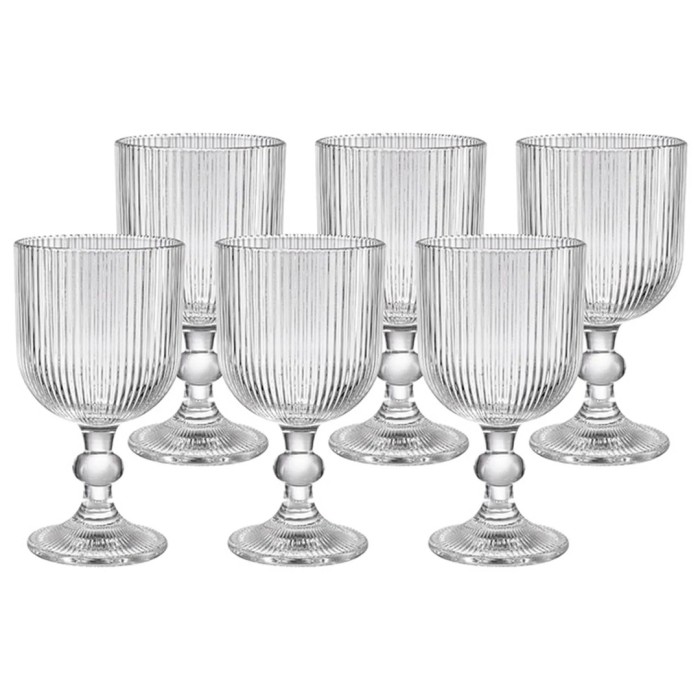 Conjunto de Taças de Água e Vinho 6 Peças de Vidro Hauskraft Graffiato Conjunto de Taças de Água e Vinho 6 Peças de Vidro Hauskraft Graffiato