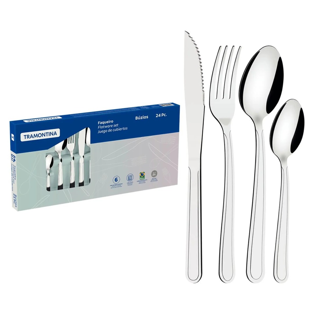 Faqueiro 24 Peças Inox Tramontina Búzios